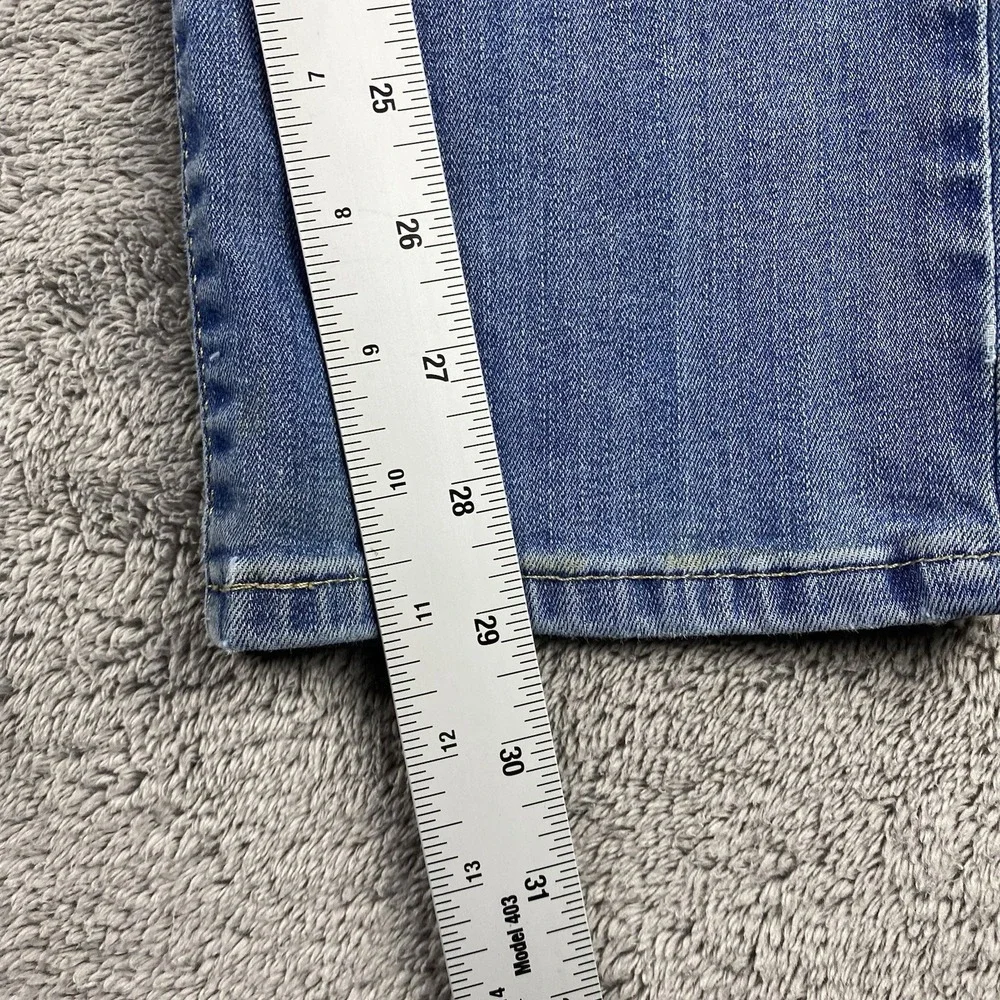 Levis 712 Slim Jeans Womens 32 Blue Medium‎ Wash Mid Rise Distressed